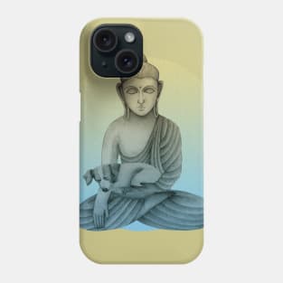 Buddha with dog 3 Phone Case