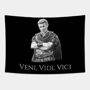 Julius Caesar Latin Quote Veni Vidi Vici Roman History Tapestry