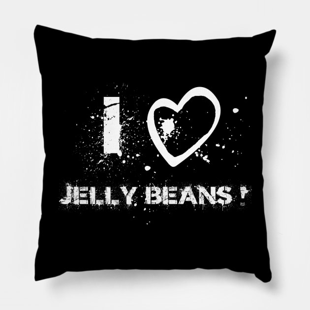 I HEART JELLYBEANS Pillow by GrafPunk