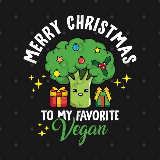 Merry Christmas to my Favorite Vegan - Best Gift for plant-based people in your life by spacedowl