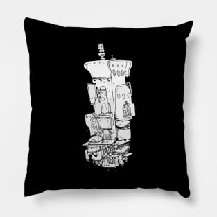 Robot Doodle Monster 9 Pillow