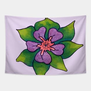 Watercolor Tropical Flower Tapestry