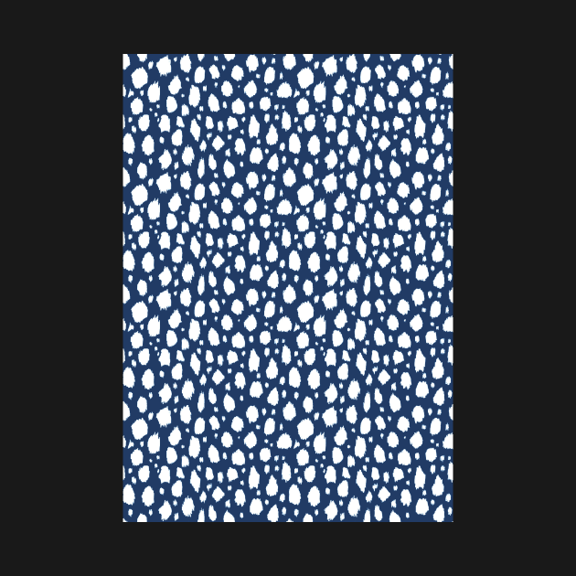 Blue and White Spot Dalmatian Pattern by Juliewdesigns