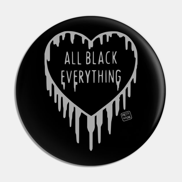 All Black Everything Black Ice Pin by prettyinpunk