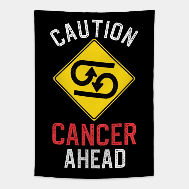 Funny Zodiac Horoscope Cancer Road Sign Traffic Signal Tapestry by WitchNitch