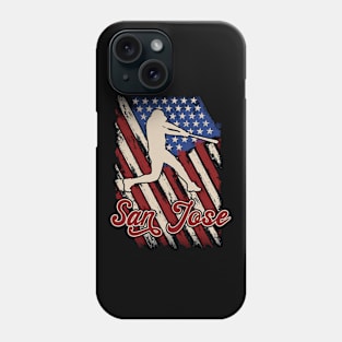 Patriotic USA Flag San Jose Baseball Fan Phone Case