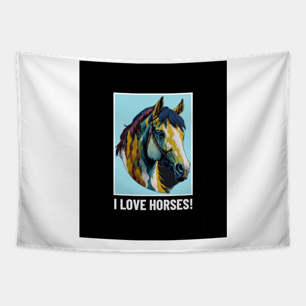 Horse Lover Art Tapestry by VisionDesigner