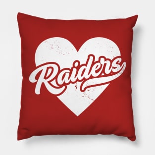 Vintage Raiders School Spirit // High School Football Mascot // Go Raiders Pillow