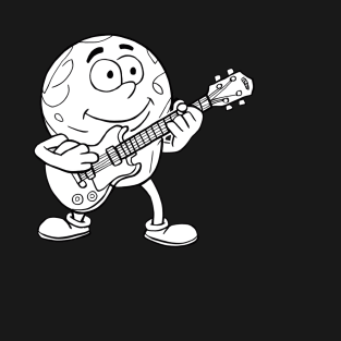 Earth Cartoon Playing Guitar T-Shirt