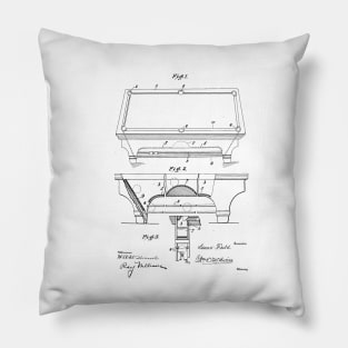 Billiard Table vintage patent drawing Pillow