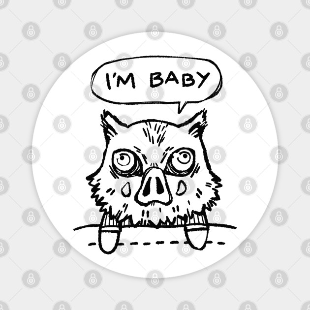 I M Baby Inosuke Kimetsu No Yaiba Magnet Teepublic I M Baby Inosuke Kimetsu No Yaiba Magnet Teepublic