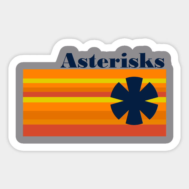 TailgateKings Houston Asterisks Flag Shirt Sticker