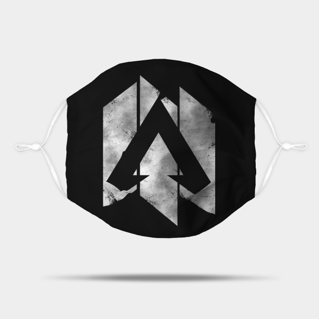 Apex Legends Banner Logo Distressed White Apex Legends Mask Teepublic Uk