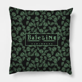 Baseline Tap House Hops Pattern Green Pillow