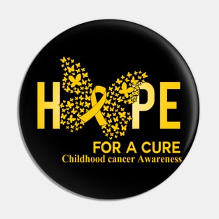 Hope For A Cure Butterfly Gift Childhood cancer 2 Pin