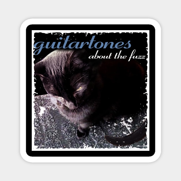 Dr. Madtone's Guitartones about the fuzz album cover parody cat Magnet by Dr. Madtone's Merch Shop