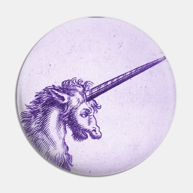 Monoceros Licorne Antique Engraving Pin by chilangopride