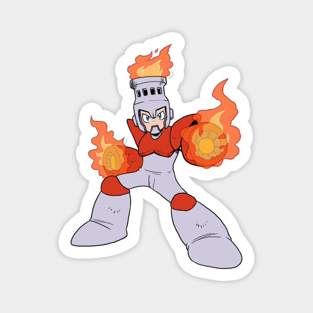 Fireman Megaman Magnet Teepublic