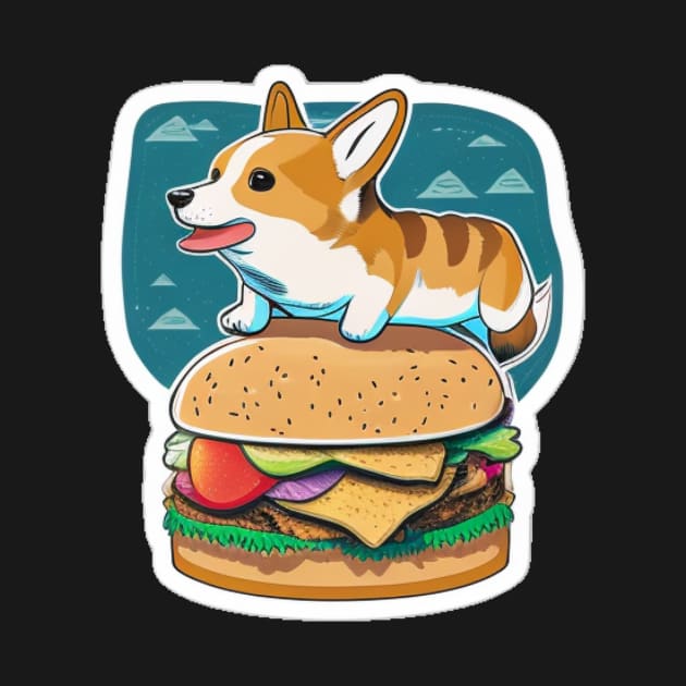 Corgi on a Burger by LIMITLESS 