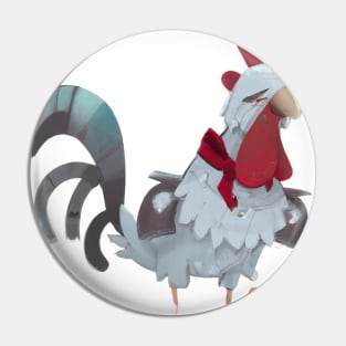 Cute Rooster Drawing Pin