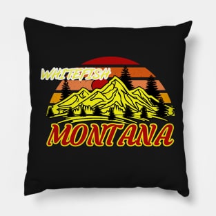 whitefish montana men women boy girl friends Pillow