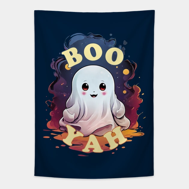 Kawaii Ghost Booyah Tapestry by TMBTM