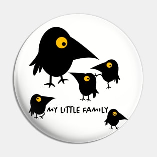 Raven family Pin