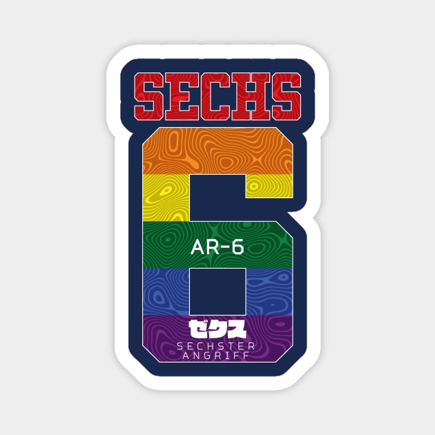 Sechs Pride Magnet by Krobilad