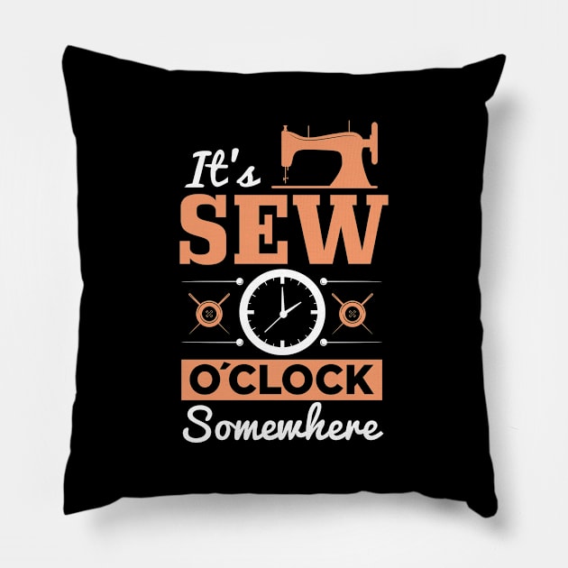 Funny Sewing Sewer Design Pillow by Pummli
