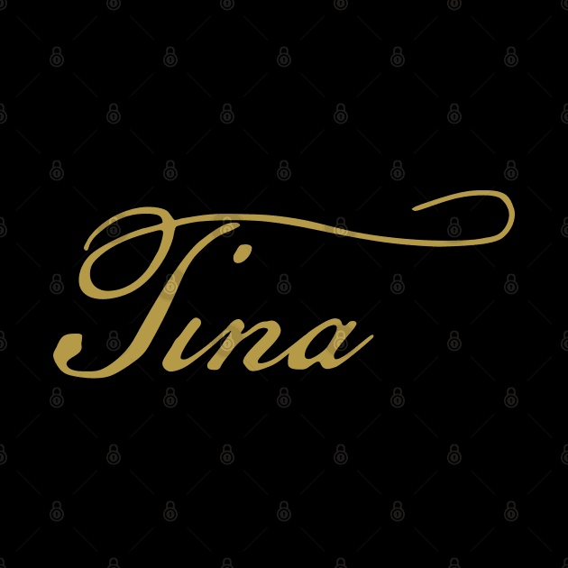 Tina Gold Script by ellenhenryart