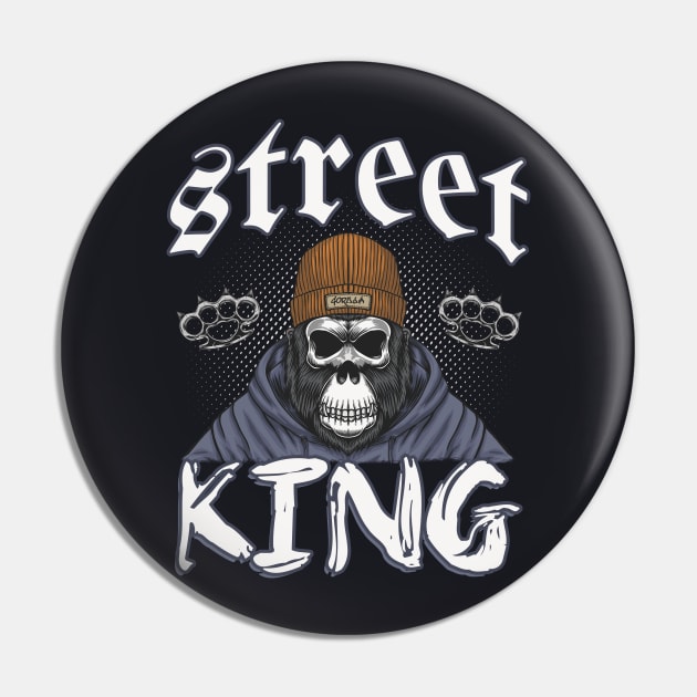 Gorilla Skull Street King Pin by Foxxy Merch