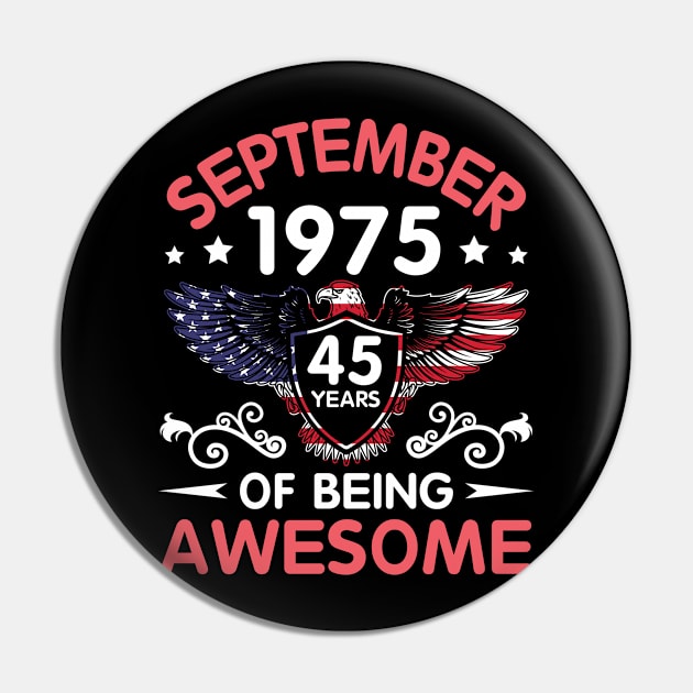 USA Eagle Was Born September 1975 Birthday 45 Years Of Being Awesome Pin by Cowan79