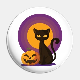 Halloween Black Cat Pin