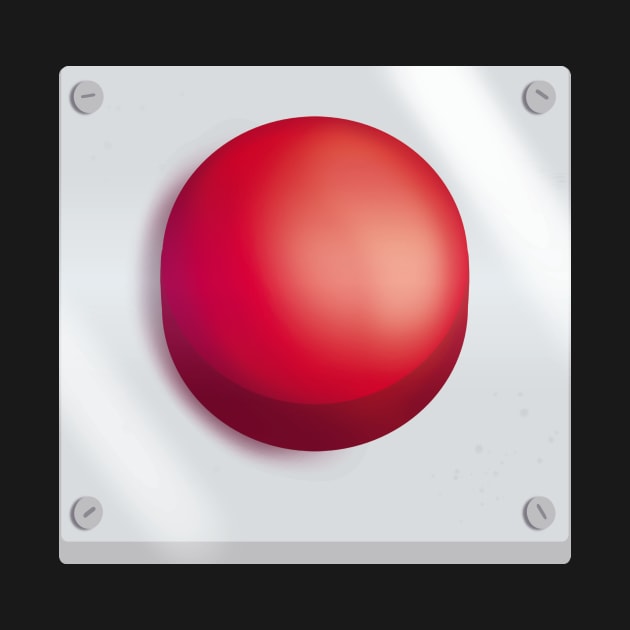 Big Red Button by PorinArt