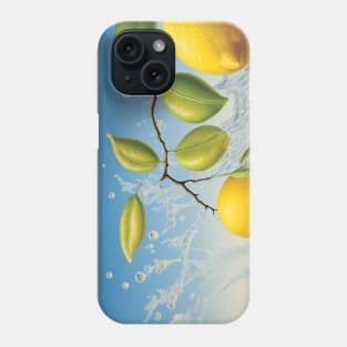 lemon surrealist painting Phone Case