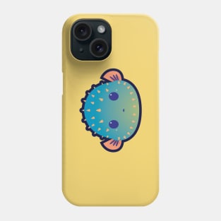 Poker Face Puffer Fish Phone Case