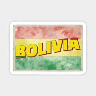 Bolivia Vintage style retro souvenir Magnet