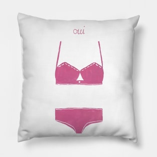 Oui Pink Bra and Panties Pillow