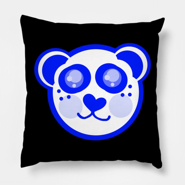 Blue Panda Pillow by Not Meow Designs 