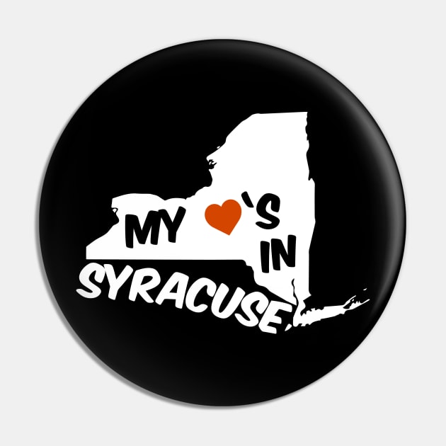 My heart is in Syracuse Pin by BadDesignCo