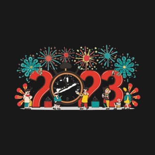 New Year's Countdown Bash, New Year, celebration, countdown, fireworks, party, joy, holiday, festive, clock, cheer T-Shirt