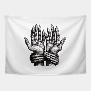 Hands made of ropes Tapestry