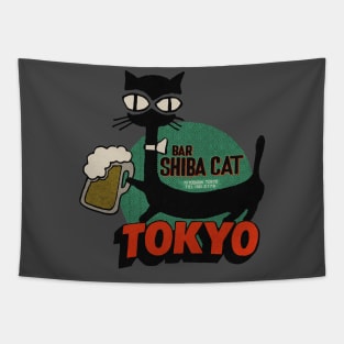 Vintage Shiba Cat Bar Tokyo Tapestry