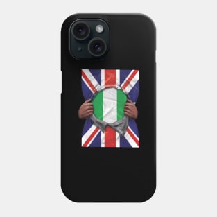 Nigeria Flag Great Britain Flag Ripped - Gift for Nigerian From Nigeria Phone Case