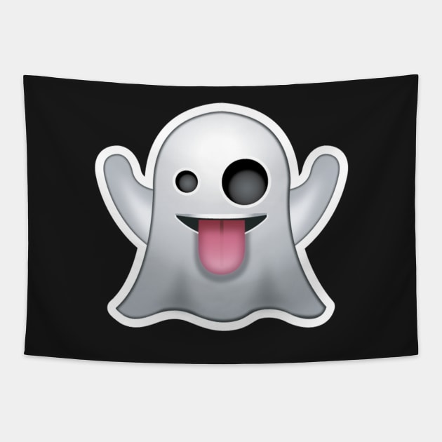 Ghost Emoji Tapestry by nikovega21