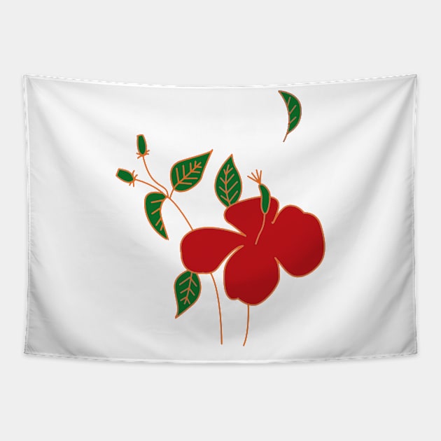 Flower Tapestry by T-shirt with flowers