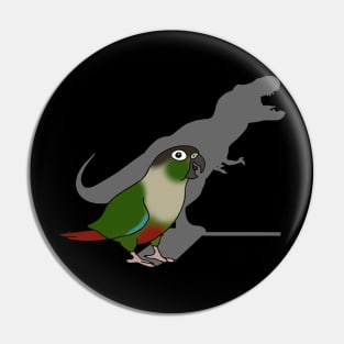 t-rex shadow - green cheeked conure Pin