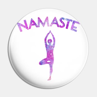 Namaste Yoga Watercolor Yogi Pose Pin