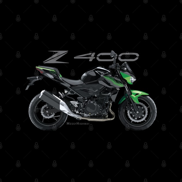 Kawasaki Z400 18 black/green, sl by MessyHighway