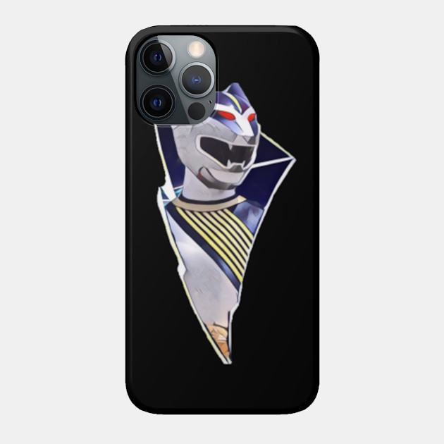 Silver Lunar Wolf Ranger Lightning Bolt - Power Rangers - Phone Case